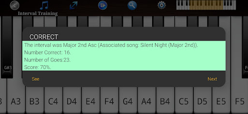 Piano Ear Training - Instant feedback
