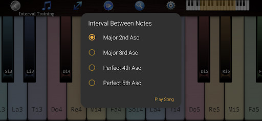 Piano Ear Training - Levels and custom levels