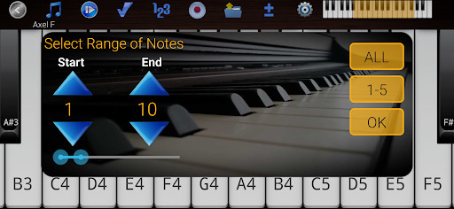 Piano Melody - Choose how many notes to play back