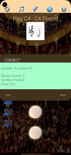 Trumpet Songs - Interactive feedback when you play the right note